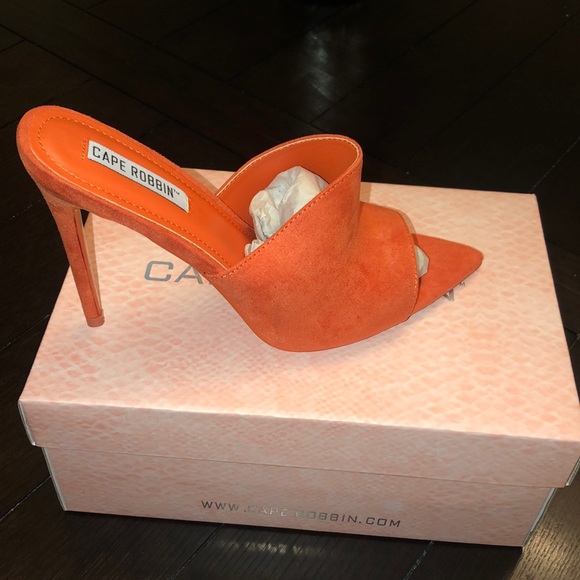 Tangerine pointy mules - Picture 5 of 5